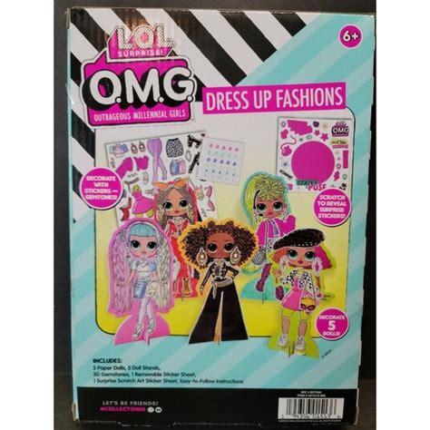 Toys Lol Surprise Omg Paper Dolls Dress Up Fashions Decorate Five