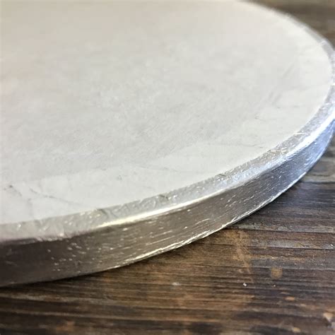 Round Silver Foil Wrapped Thick Cake Board Never Forgotten Designs