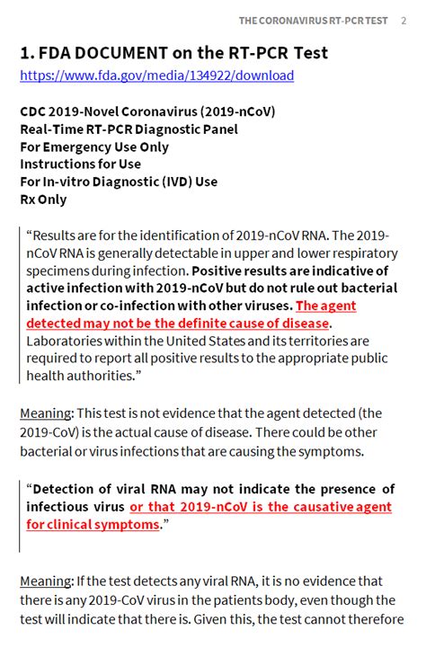 Tests carried out by a ukas. The Reliability And Diagnostic Value Of CovID-19 RT-PCR Tests: Official documents from the FDA ...