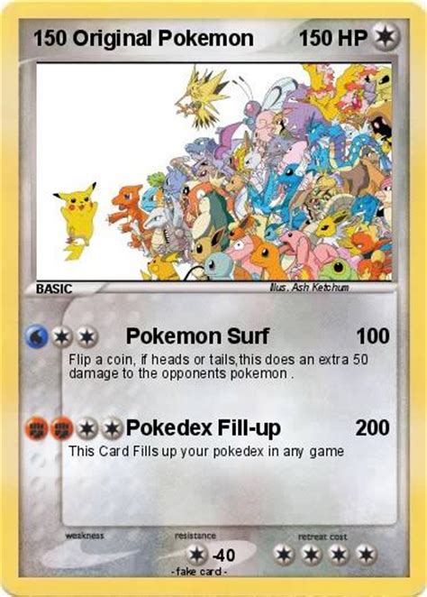 Pokémon 150 Original Pokemon Pokemon Surf My Pokemon Card