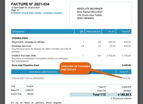 Facture d’acompte  tout savoir pour suivre vos acomptes  ClicFacture