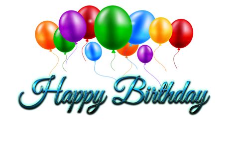 Balloons Birthday Text Png Png Mart