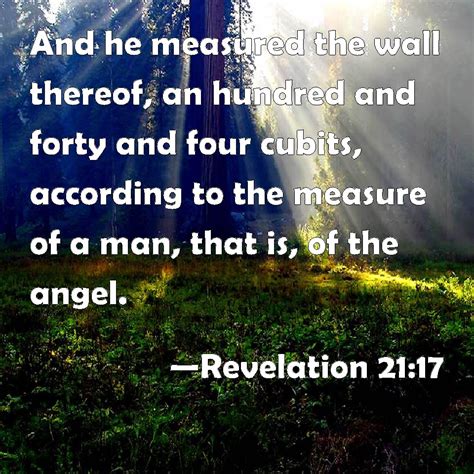 Revelation 2117 And He Measured The Wall Thereof An Hundred And Forty