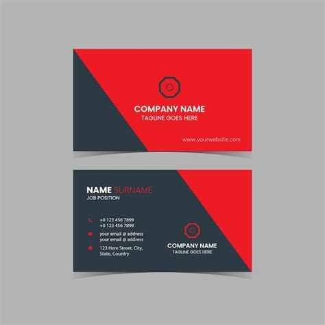 Premium Vector Simple Modern Business Card Template