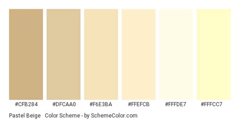 Cream Color Scheme Beige Color Palette Hexadecimal Color Hex Codes