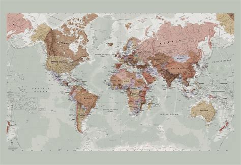 World map wallpaper.