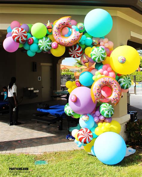 Need to add stellar swags for a baby shower? Arch balloons | Candy themed party, Balloon decorations ...