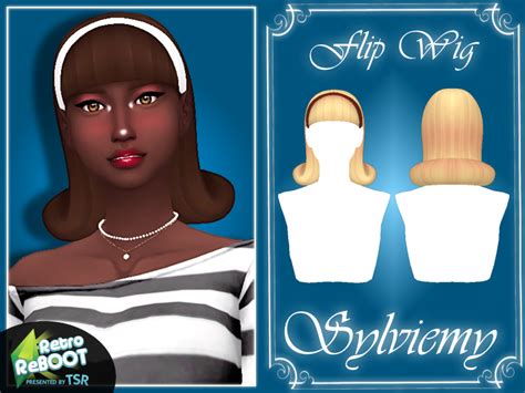 The Sims Resource Retro Reboot Flip Wig Accessory