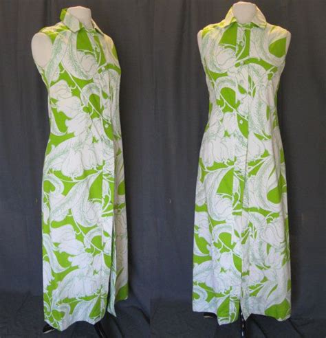 Vintage 1960s Kahala Maxi 60s Lily Of The Valley Abstract Etsy
