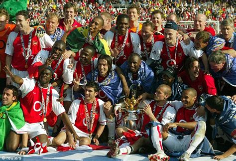 Arsenal celebrate finishing fourth... despite not winning ...