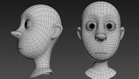 3d toon character face topology by selcuk yagci character design cartoon character design