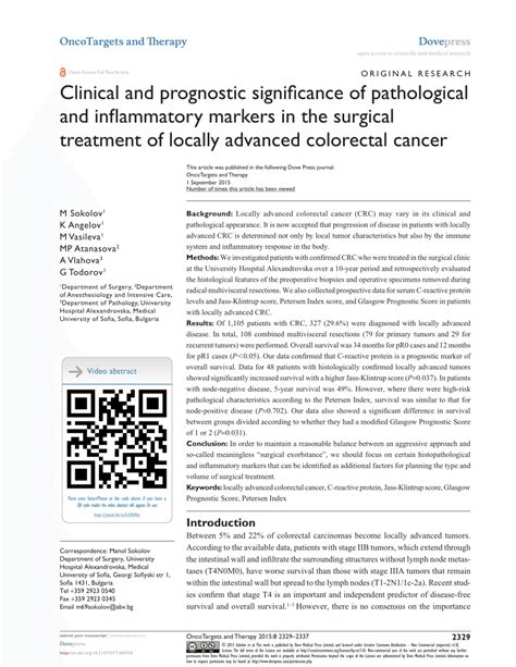 Pdf Clinical And Prognostic Significance Of Pathological And