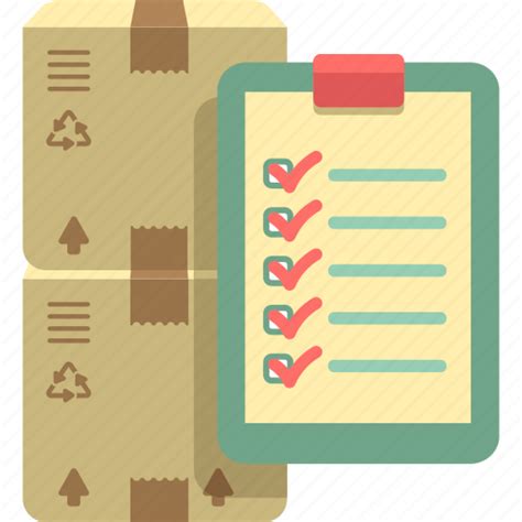 Check Checklist Inventory Inventory Management Parcel Icon