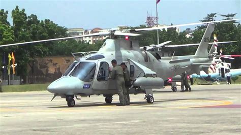 Paf Chief Flies New Aw109e Attack Chopper To Sangley Youtube