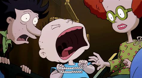 Here is a picture of tommy pickles crying because joe alaskey, the voice of grandpa lou passed away due to cancer. tommy rugrats | Tumblr