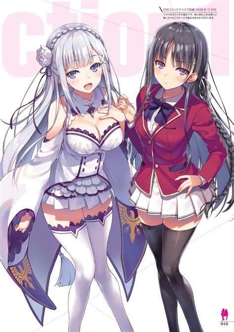 Characters From Classroom Of The Elite And Re Zero Collabs In Official