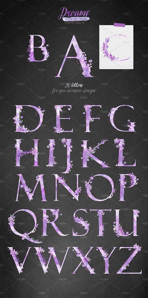 Browse the alphabet dream dictionary to find interpretations and analysis of alphabet dream meanings. Watercolor alphabet - DREAMS (63930) | Illustrations ...