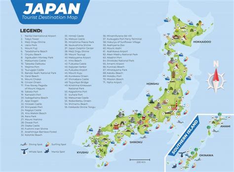 Japan Tourist Destination Map With Details In 2020 Japan Tourist Tourist Destinations Tourist