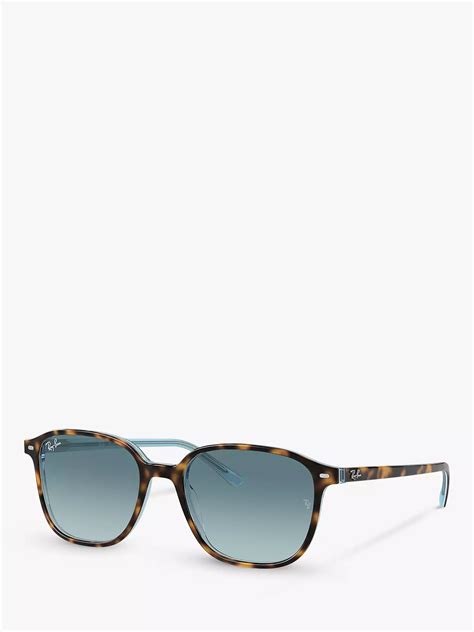 Ray Ban Rb2193 Unisex Square Sunglasses Havana Blue Gradient At John Lewis And Partners