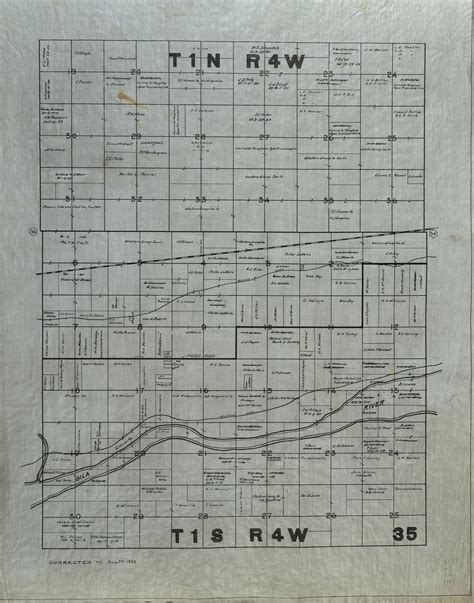 1923 Maricopa County Arizona Land Ownership Plat Map T1n R4w And T1s