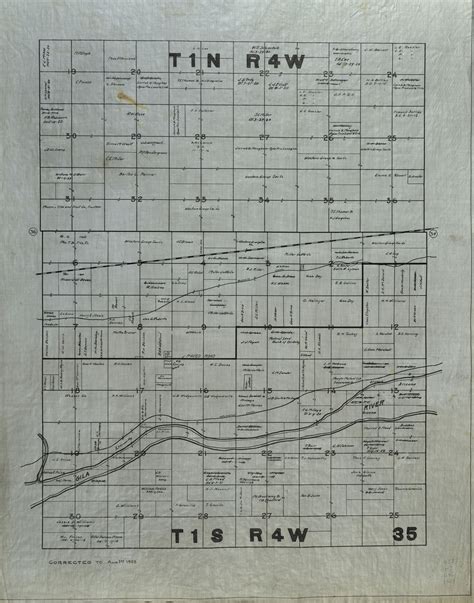 1923 Maricopa County, Arizona land ownership plat map T1N R4W and T1S