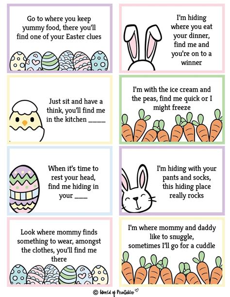 These Easter Egg Hunt Clues Printable Are Perfect For Any Easter Egg