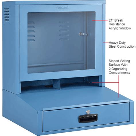 Upper compartment features a break resistant acrylic window and accommodates lcd or crt monitors up to 27. Global Industrial™ LCD Counter Top Security Computer ...