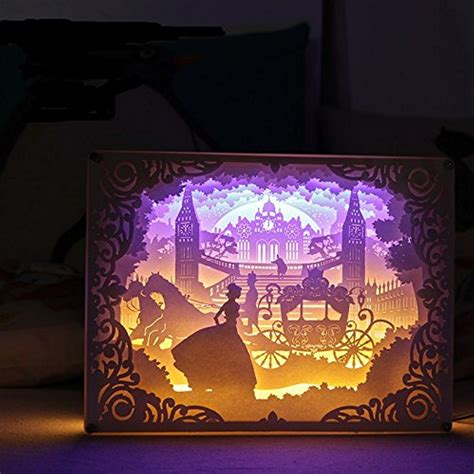 TEAM WORK Papercut Light Boxes ( Cinderella ), Creative Bedside Lamp of