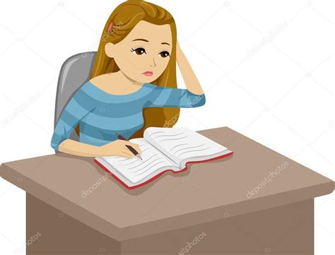 Studying Girl — Stock Photo © Lenmdp 46211395