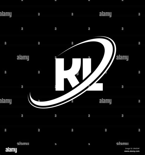 Kl K L Letter Logo Design Initial Letter Kl Linked Circle Uppercase Monogram Logo Red And Blue