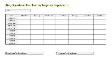 Spreadsheet Time Tracking