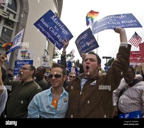 Gay Marriage Supporters Rally In The Citys Castro District To Celebrate A Federal Judges
