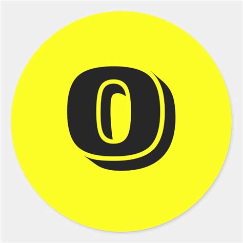 0 Small Round Yellow Number Stickers By Janz
