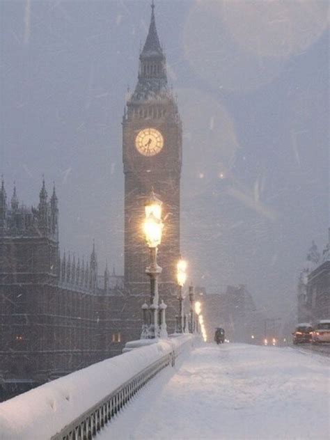Snowy Night London England Winter Scenes Winter Scenery Big Ben