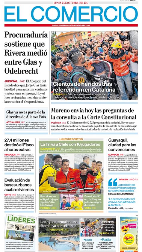 El Comercio Ecuador Lunes 02 De Octubre De 2017 Infobae