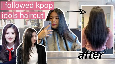 Getting My Haircut Following Kpop Idols Hairstyle 💇🏻‍♀️ Youtube