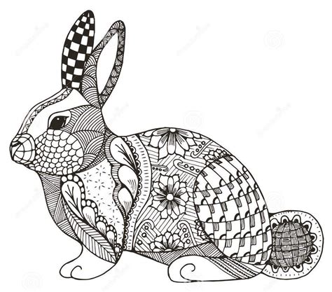 Printable Adult Coloring Pages Rabbit