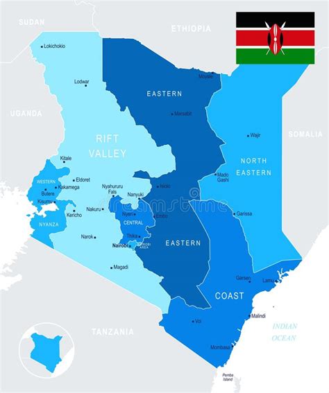 Kenia Mapa Y Bandera Ejemplo Detallado Del Vector Stock De The Best Porn Website