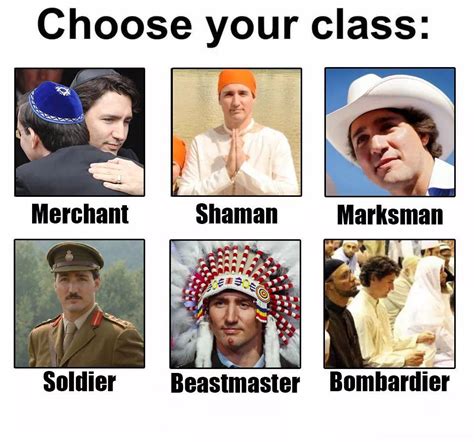 Choose Your Class Justin Trudeau Know Your Meme