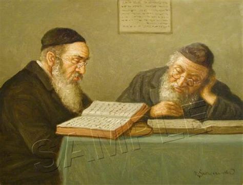 2 Vintage Jewish Rabbis Talmud Torah Canvas Judaica Art Ebay