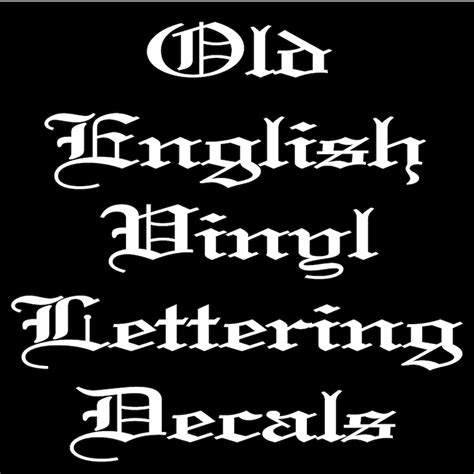 Priced Per Letter Custom Old English Vinyl Lettering Decals Etsy