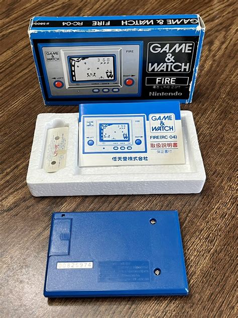 Nintendo Game And Watch Fire 1980 Rc 04 Silver Vintage Handheld Console
