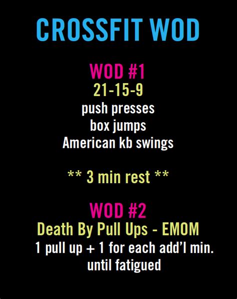 Crossfit Workout Wod For The Pull Ups 11 For Every Additional