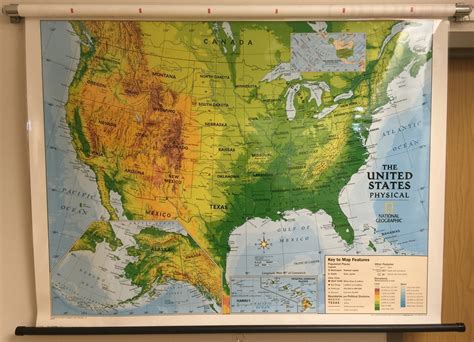 Themapstore National Geographic Physical Us Education Map