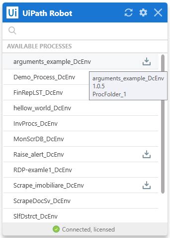 Uipath robot app downloadall software. Tray
