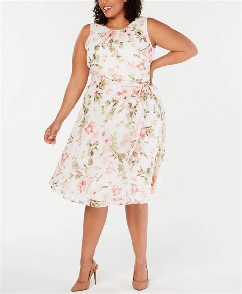 Jessica Howard Plus Size Floral Print Fit Flare Dress Reviews