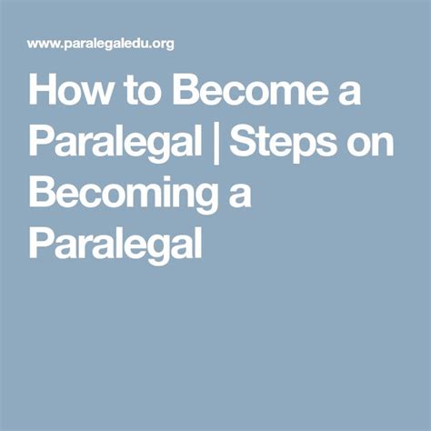 How To Become A Paralegal Steps On Becoming A Paralegal Paralegal