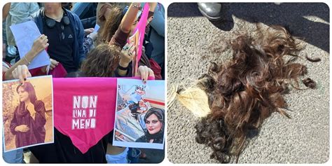 Protesta All Ambasciata Iraniana Per La Morte Di Mahsa Donne Si