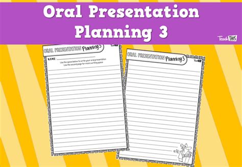 Oral Presentation Planning 3 Teacher Resources And Classroom Games