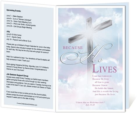 Worship bulletin template creative images. 14 best images about Printable Church Bulletins on ...